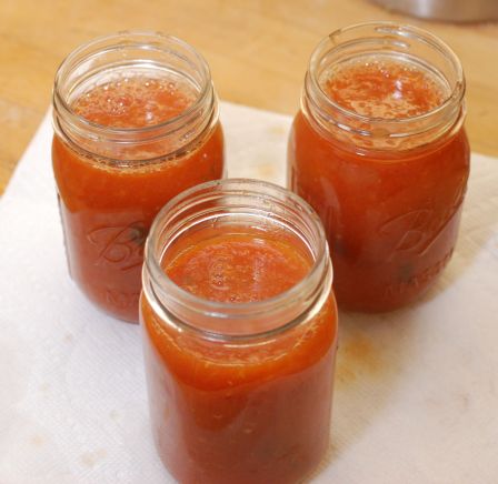 sauce in jars