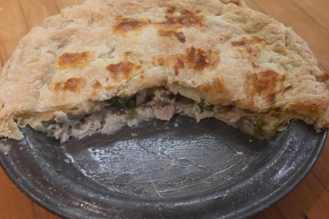 Buttery crusted chicken pie
